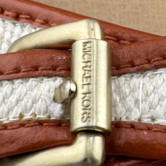 Michael Kors White And Burnt Orange Peep Toe Women’s wedges size 8 Comfortable - Picture 6 of 10